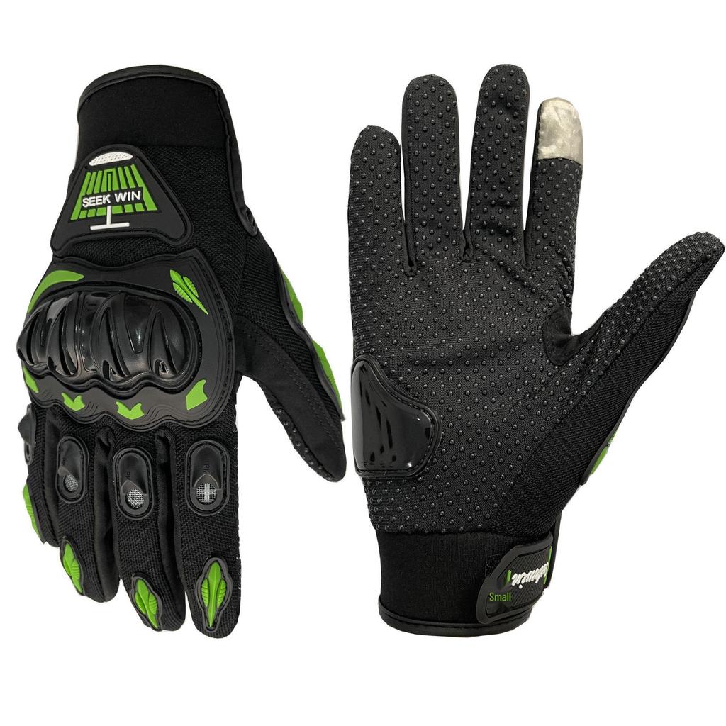 Luvas Antiderrapantes de Toque com Dedos Inteiros para Motociclismo e Corrida para Off-road, Equitação e Veículos Elétricos