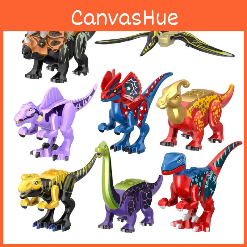 Small Dinosaur Night Light Colorful Jurassic Bagged Dinosaur Assembly Building Blocks Intelligence Toy