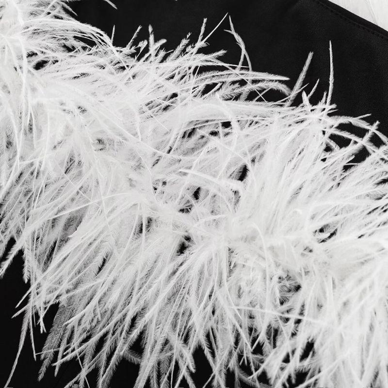 Kaslead New Arrival Women's Clothing Fashion Style Fashion Minimalist Silm Feather Elastic Dress 4772226