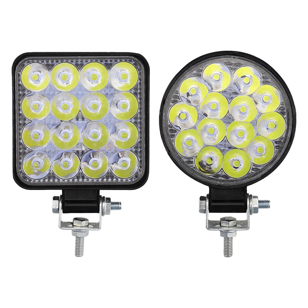 Work Light LED Car Front Fog Light 9-30V 42W 14LED 48W 16SMD Truck SUV 4X4 4WD Engineering Headlights Off-road Headlamp
