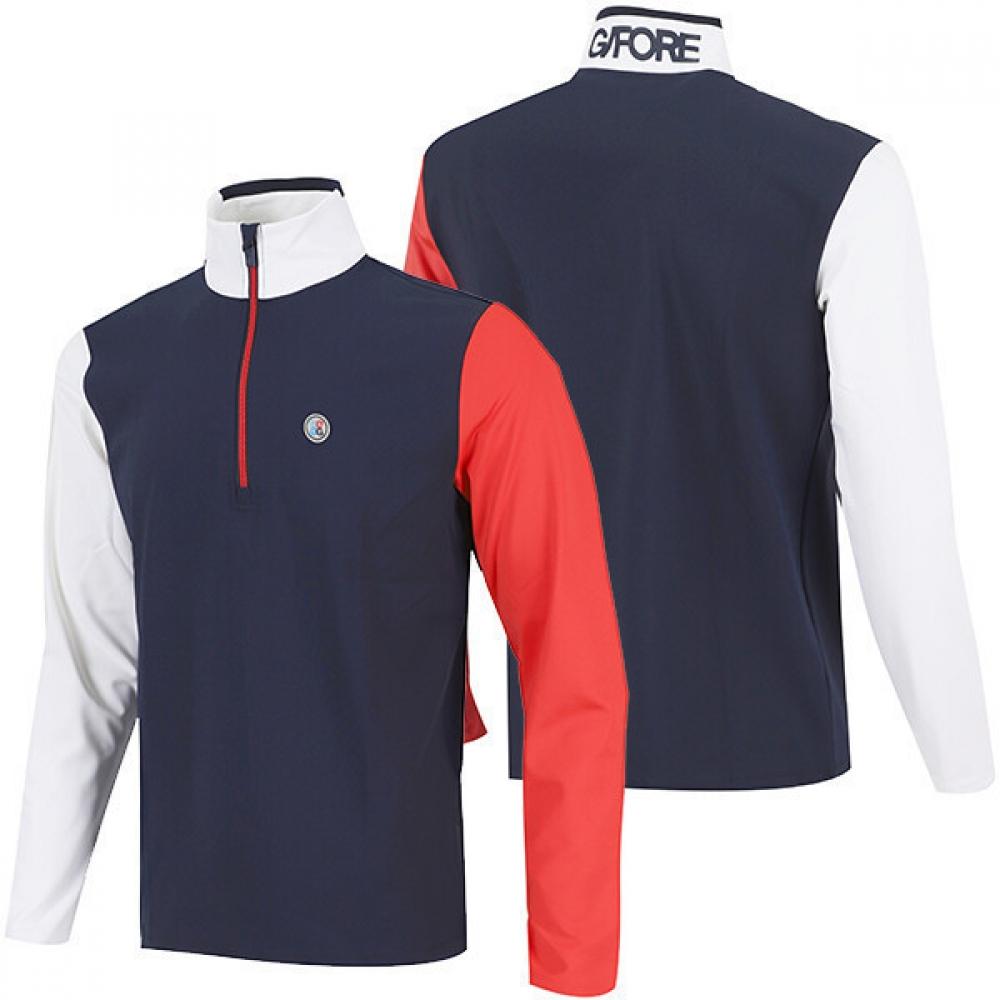 

Geepore Men S Daytona Colorblock Tech Interlock Quarter Zip Up G4MS23K126SNO/S