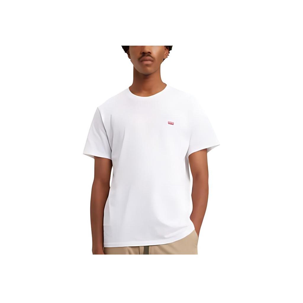 Levis Loose Fit Crew Neck Comfortable Short Sleeve T-Shirt Women Tops White 0019B-0001