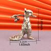 Figurina di Scoiattolo in Ottone, Decorazione da Scrivania Mini Collezionabile Piccola Scultura Animale da Tè per Tavolo Casa