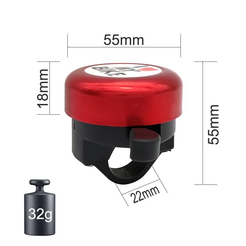 RTS Hot Sale Small Lovely Bicycle Bell I Love My Bike Logo Clear Volume Rich Color Safe Travel Bike Horn