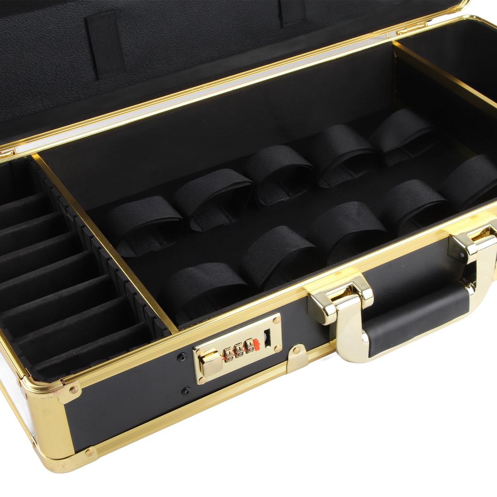 Portable Hairdressing Tool Storage Box Comb Hair Clipper Scissors Organizer Password Case