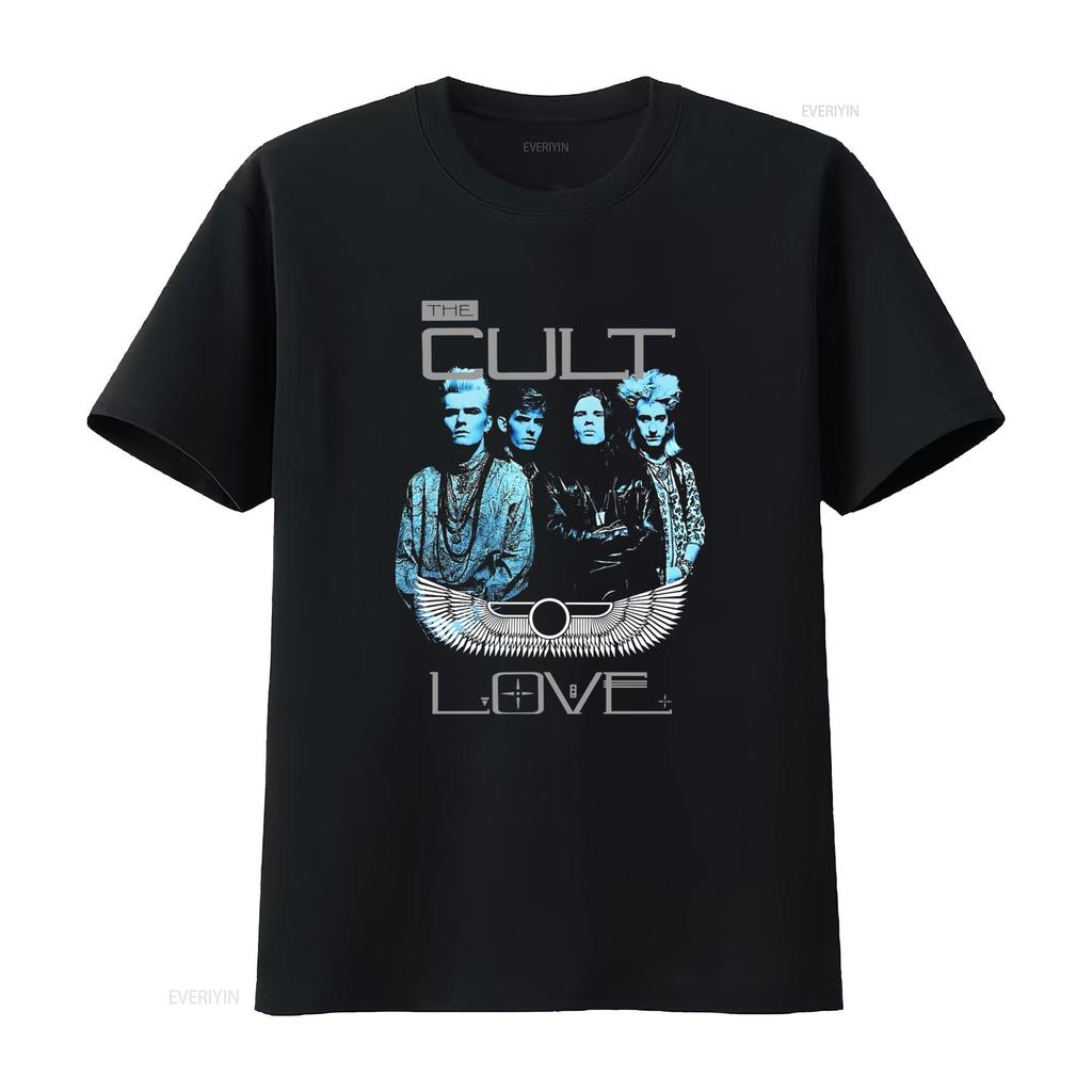 The Cult Love Band Rock T Shirt for Fashion Print Vintage Washed Unisex Homme Stylish Fashion Soft Comfortable