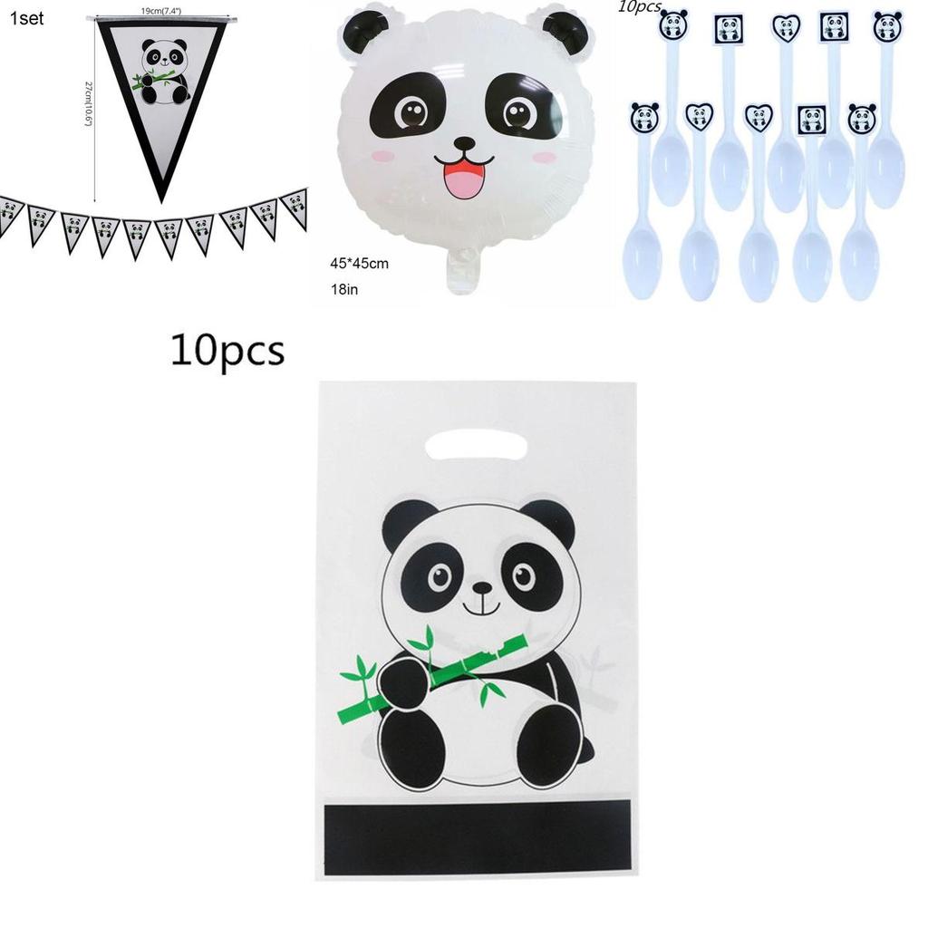 Whimsical Panda Party Supplies Tableware Decor Perfect For Children's Day Gatherings