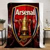 Arsenal Red Theme Designed Flannel Blanket for Bedroom, Living Room, Sofa, and Nap