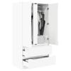High Gloss White Wardrobe 79.5 X 49 X 156 Cm Particleboard