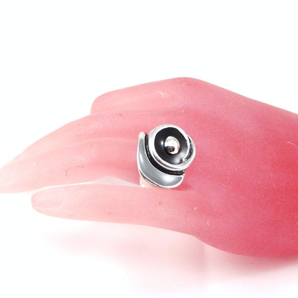 Designer Ring 'Scarlett' Black Gray