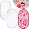 Agate Tray Silicone Molds Epoxy Resin Casting Molds for Jewelry Plate Rolling Tray Soap Dish Making Oval Rectangular