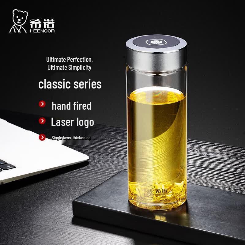 XINO Single-Layer Borosilicate Glass Water Bottle