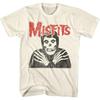 Nowa Moda Misfits Styl Punkowy Koszulka Retro Uliczny Wzór Czaszki Męska Koszulka