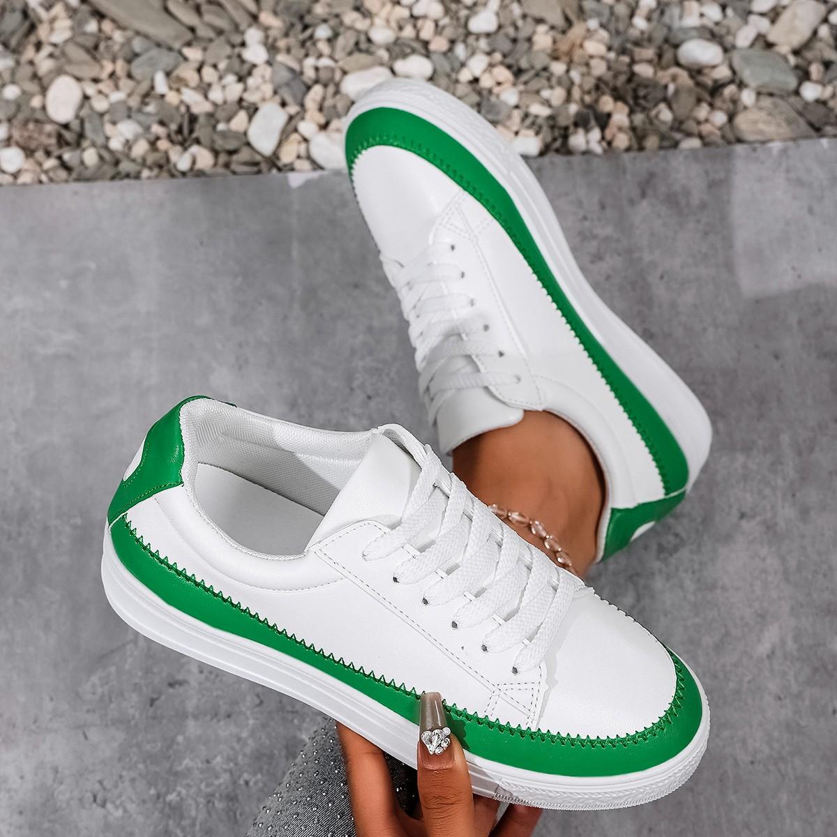 

Fashion New 2025 Autumn Women Shoes Leisure Sports Fashion White Shoes for Woman Online Celebrity Increased Thick Sole Platform Sneakers 35 зелёный