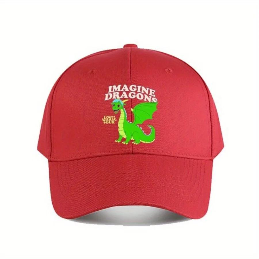 Imagine Dragons World Tour Baseball Cap with Cartoon Dragons Suitable for Both Unisex and Women and Suitable for Sunny Days