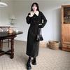 Zweiteiliger Anzug aus Cord: Herbst/Winter Jacke + Rock im koreanischen Stil