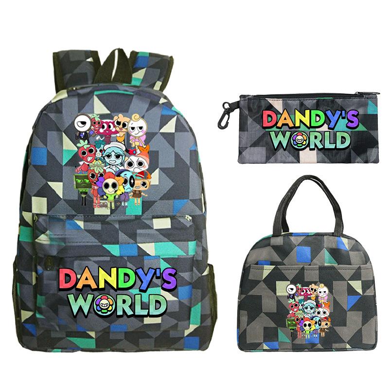 Sac d'étudiant Sac à crayons décontracté Sac à lunch Impression personnalisée Dandy'S World Around