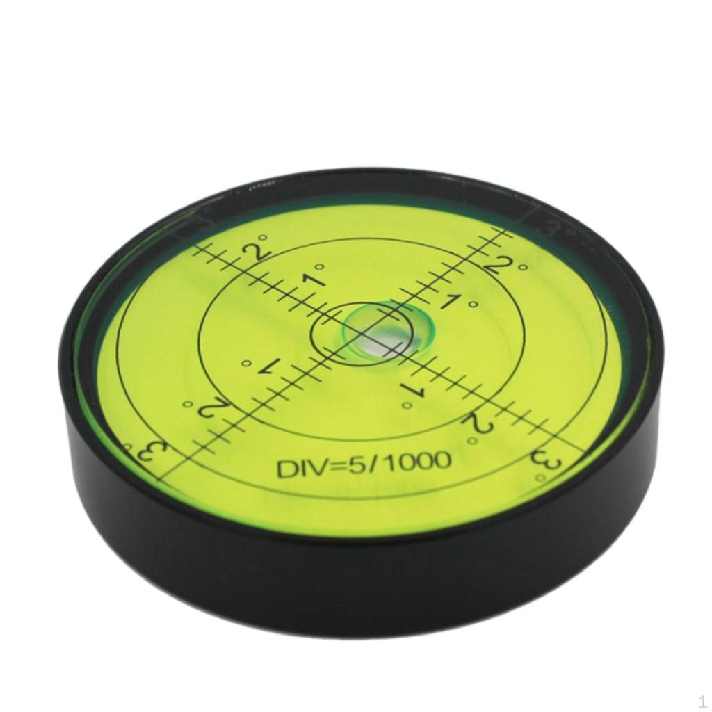 Bubble Level with Degree Markings HighPrecision Circular Spirit Metal for Machinists, Home