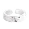 2pcs Adjustable Cute Cats and Dog Cartoon Ring for Women Adjustable Size Friendship Ring Fashion Engagement Jewelry