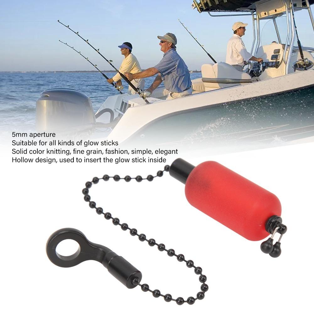 3PCS 5mm Hole Bite Indicator Alerter 3 Colors Fishing Alarm Hanger Fishing Alarm Chain  Outdoor Use