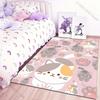 1FPC Cartoon Kitten Print Carpet for Living Room Bedroom Sofa Creative Doormat Home Decor Area Rugged Non-slip Mat Girl Gift