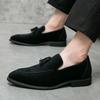 Novelty Britain Pointed Black Brown Tassels All Match Shoes For Men Casual Loafers Formal Dress Footwear Sapatos Tenis Masculino