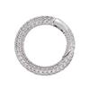 ZHUKOU Round spring clasp hooks cubic zirconia crystal clasp hooks for DIY necklace jewelry accessories supplies VK123