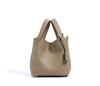 Genuine Leather Women's Bucket Bag Large Capacity Vegetable Basket Bag - NO LOGO