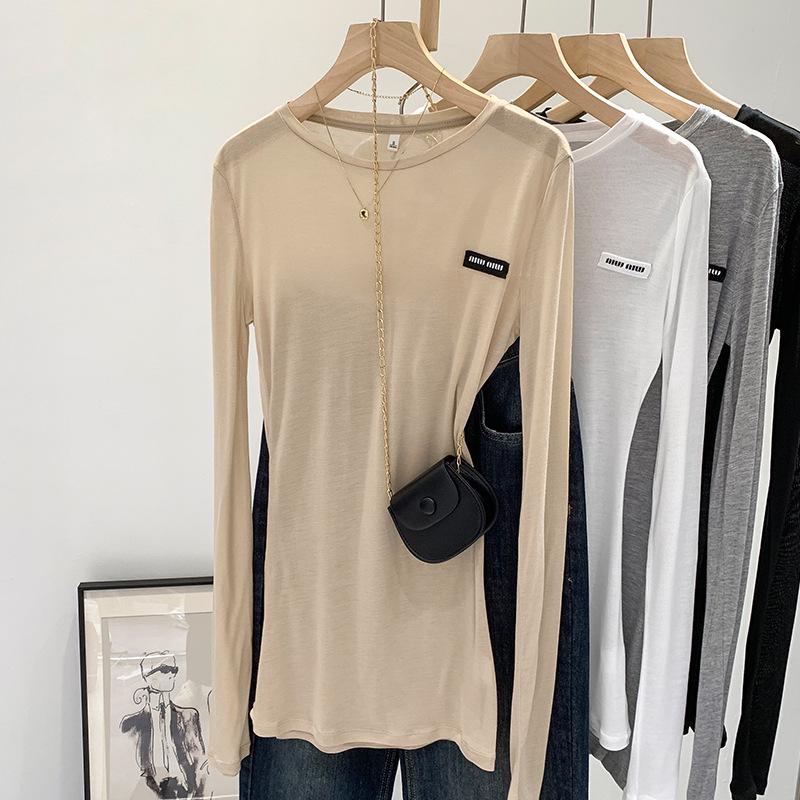 "Trendy Feminine Loose Fit Long Sleeve T-Shirt"