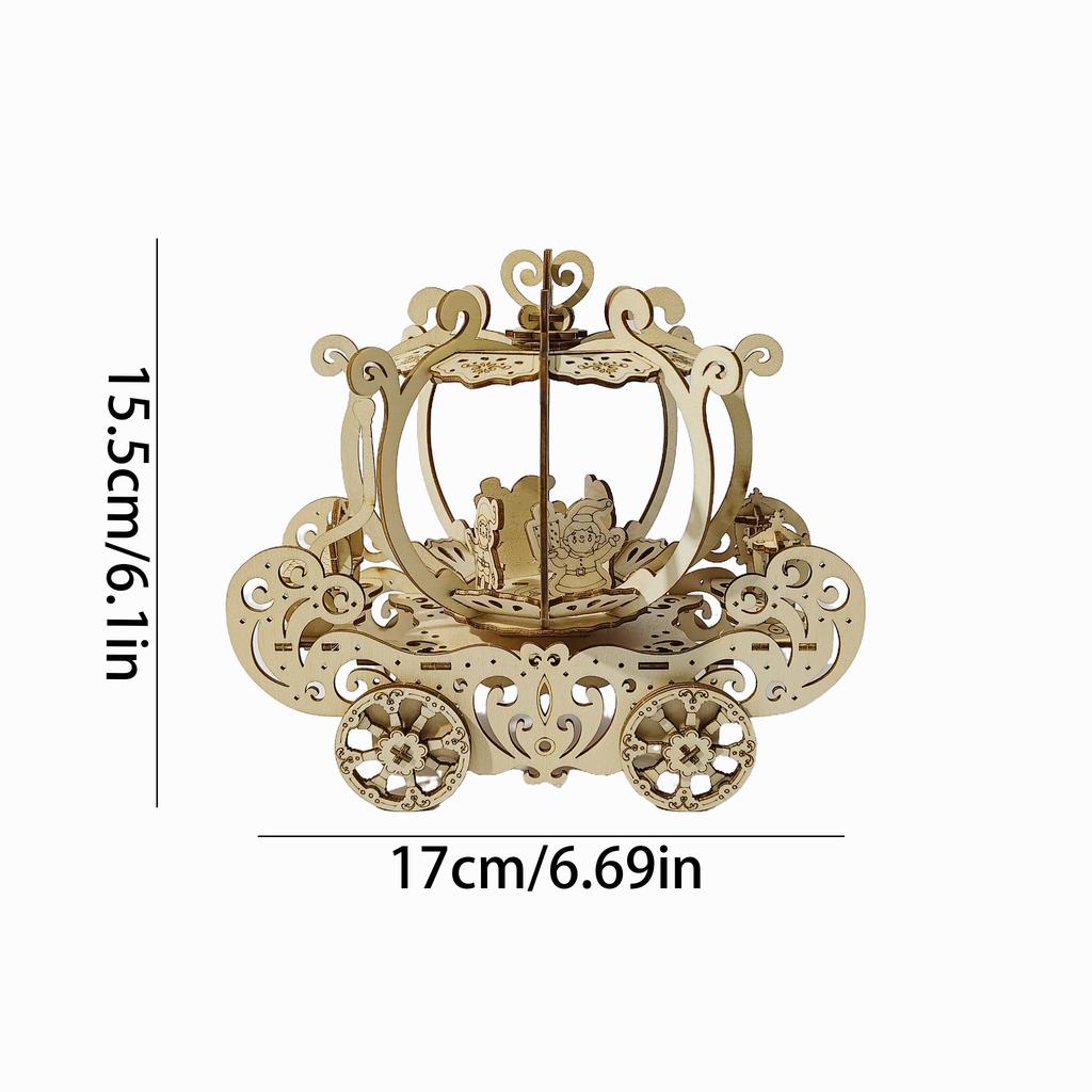 DIY Wooden Pumpkin Car Puzzle Assembly The perfect Halloween, New Year, and birthday gift