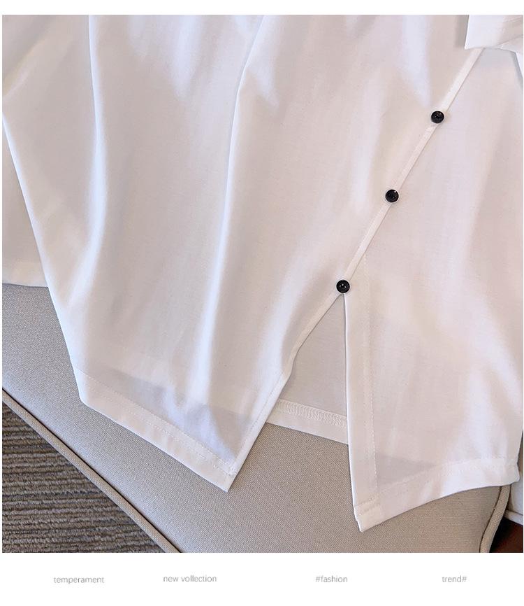 Plus Size Loose-Fit Mid-Length Short-Sleeve Round Neck T-Shirt for Women (Sizes 200/300/350 jin) 7163