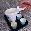 Kitchen DIY Convenient Chocolate Candy Icing Funnel Mold White Foodgrade Plastic Pancake Cream Tool Baking Tools for Cakes