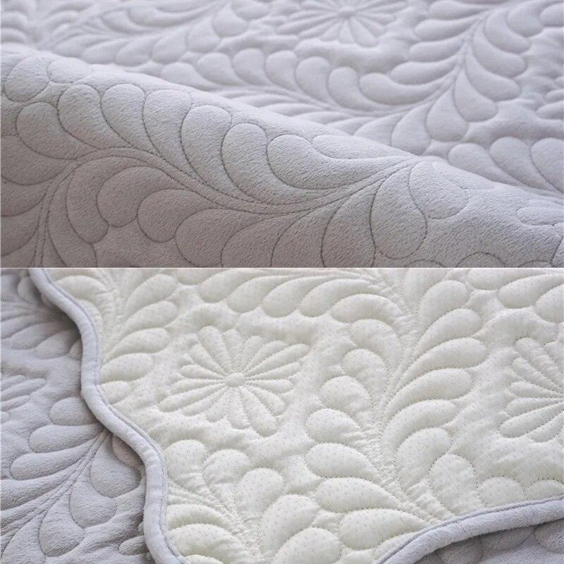 Quilted Sofa Cover Towel Non-slip Sofa Slipcover Plush Fabric Thickening Modern Gray Beige Couch Cover Quality Sofa Cover