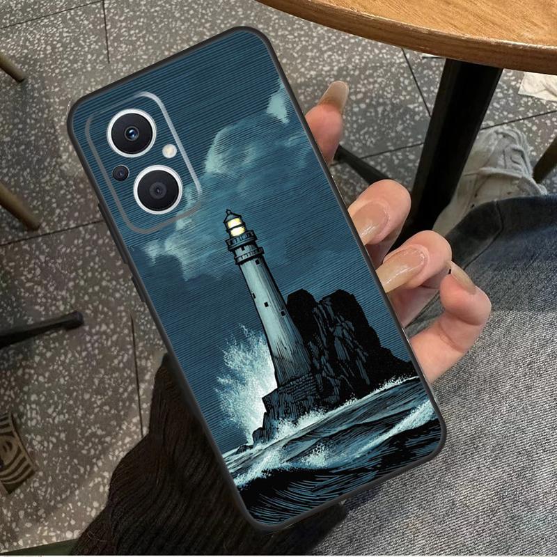 Leuchtturm Für OPPO Reno 10 11 12 13 14 Pro 7 8 Lite 8T 11F 12F 13F 14F OPPO Find X8 X9 X5 X6 Pro Hülle