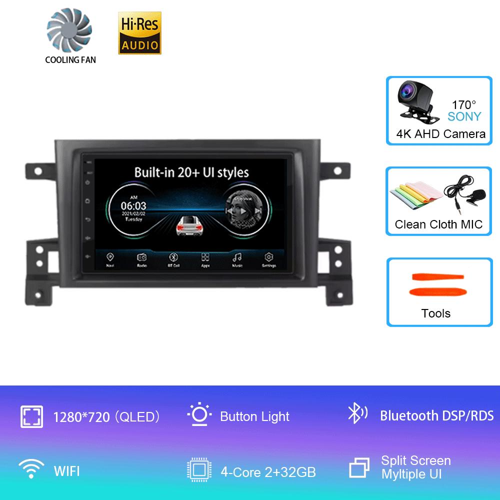 

7-дюймовый Android 14 для Suzuki Grand Vitara 3 2005 - 2015 2 Din автомобильный радиоприемник стерео мультимедиа видеоплеер GPS навигация Carplay Auto CHINA