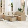 VidaXL Garden Lounge Set with Cushions 6 Pcs Beige Braided Resin 3251295
