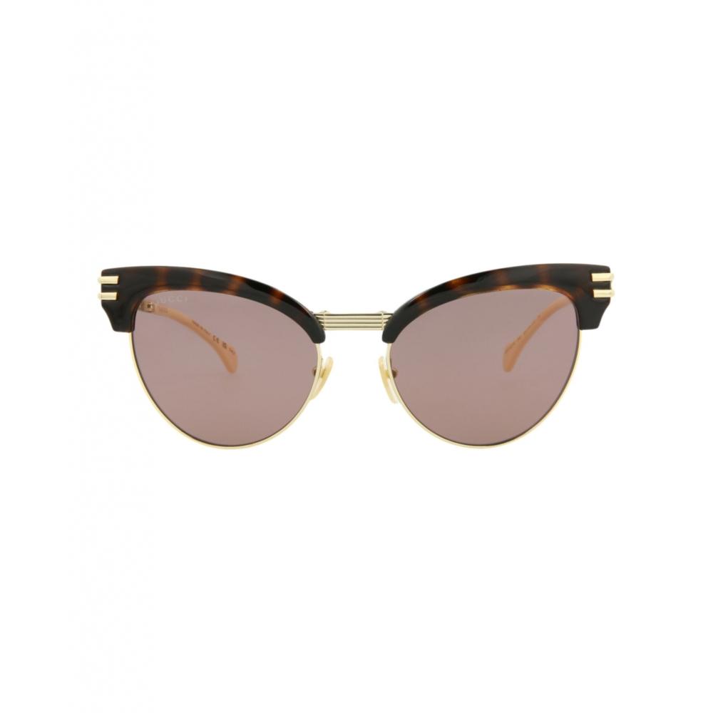 

Солнцезащитные очки Gucci Cat Eye Frame Injection гавана золотисто-коричневые