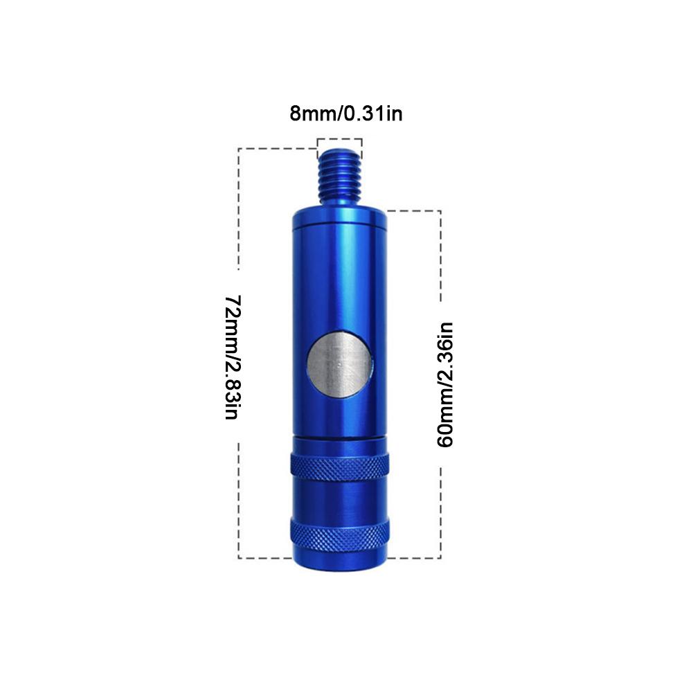8MM Evrensel Alüminyum Alaşımlı Kepçe Ağı Bağlayıcı Düğmeli Serbest Bırakma Kepçe Ağı Dönen Önleyici Adaptör Balıkçılık Aksesuarları
