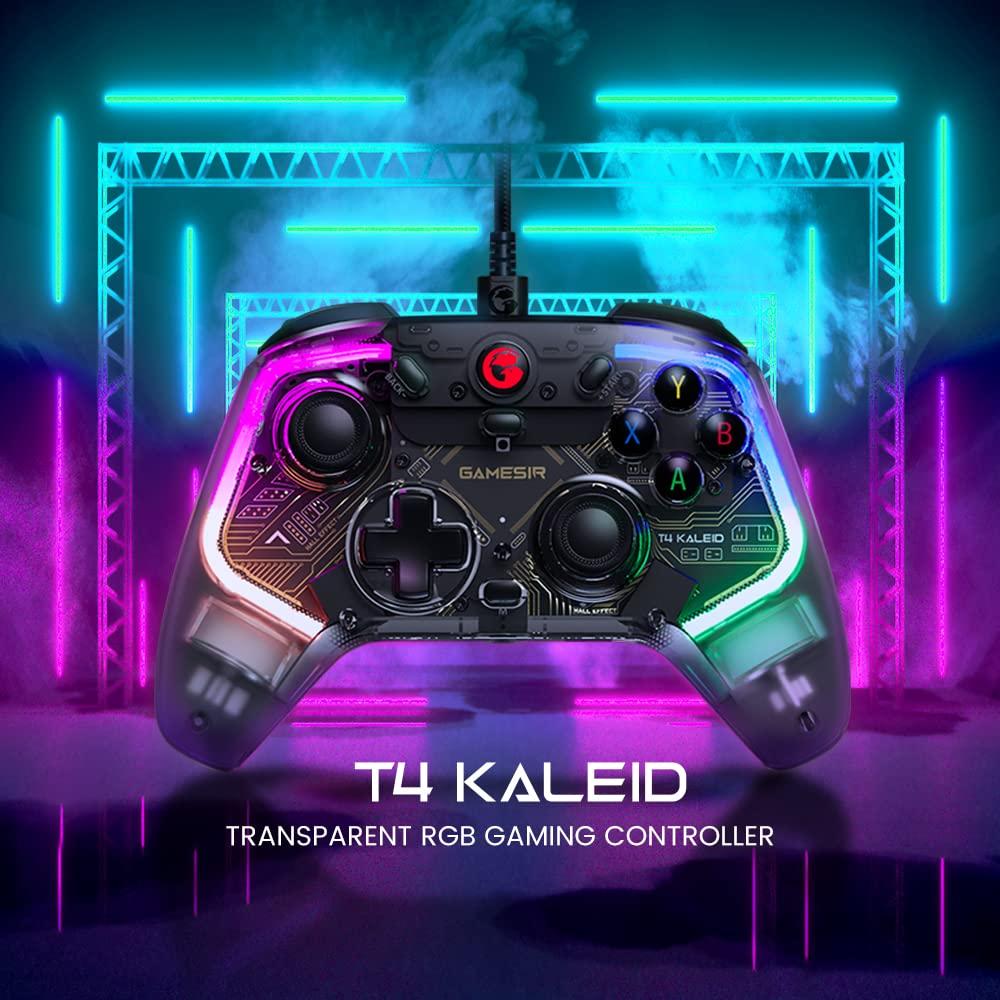 GameSir T4 Kaleid Контроллер ПК для ТВ Проводной игровой контроллер Триггер Холла Оснащенный гироскопом Аудио разъем Геймпад с 2 кнопками Назад