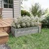 58L Garden Raised Bed Planter Grow Containers for Outdoor Patio Plant Flower Vegetable Pot Fir Wood, 100 X 36.5 X 36 Cm, Grey