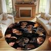 Damon Salvatore Print Round Rug, Washable Floor Carpet, For Entryway Dorm Laundry Room Office Study, Home Decor Birthday Christmas Gift