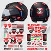 Racing Helmet Decal Set, Waterproof UV Resistant Vinyl Stickers, Motorcycle Body Decorative Stickers for Bike Helmet Modification