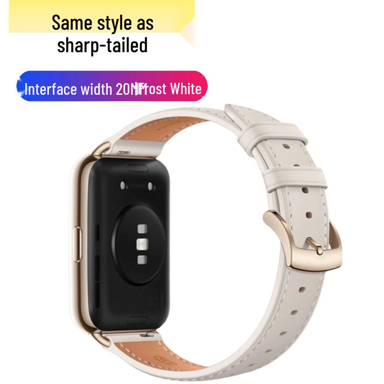 Ремешок для часов Huawei WATCH FIT 3 GT2 Женский из Натуральной Кожи - Модный Официальный Стиль 20MM black