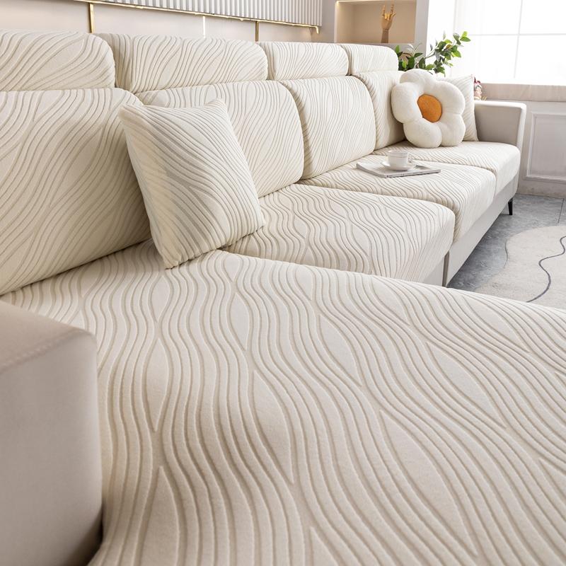 Jacquard Sofa Cover, Single Cushion Cover,Anti-Slip, Elastic,Cat-Resistant, Universal Fit For Loveseat, 3-Seater, Chaise Sofa