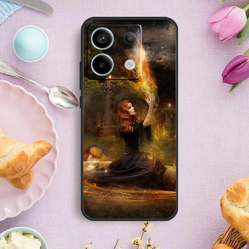 Coque Horreur Sorcière Lune Halloween Pour Xiaomi Redmi Note 14 10 11 12 13 15 Pro Plus Coque Pour Redmi 15 15C 13C 12C 10C 14C