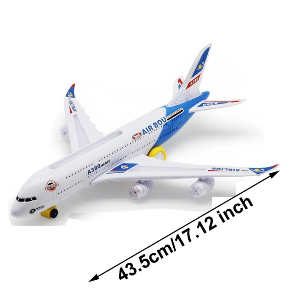 Sound and Light Electronic Aeroplane Toy Automatic Rotation LED Airbus Toys  Children's Toys
