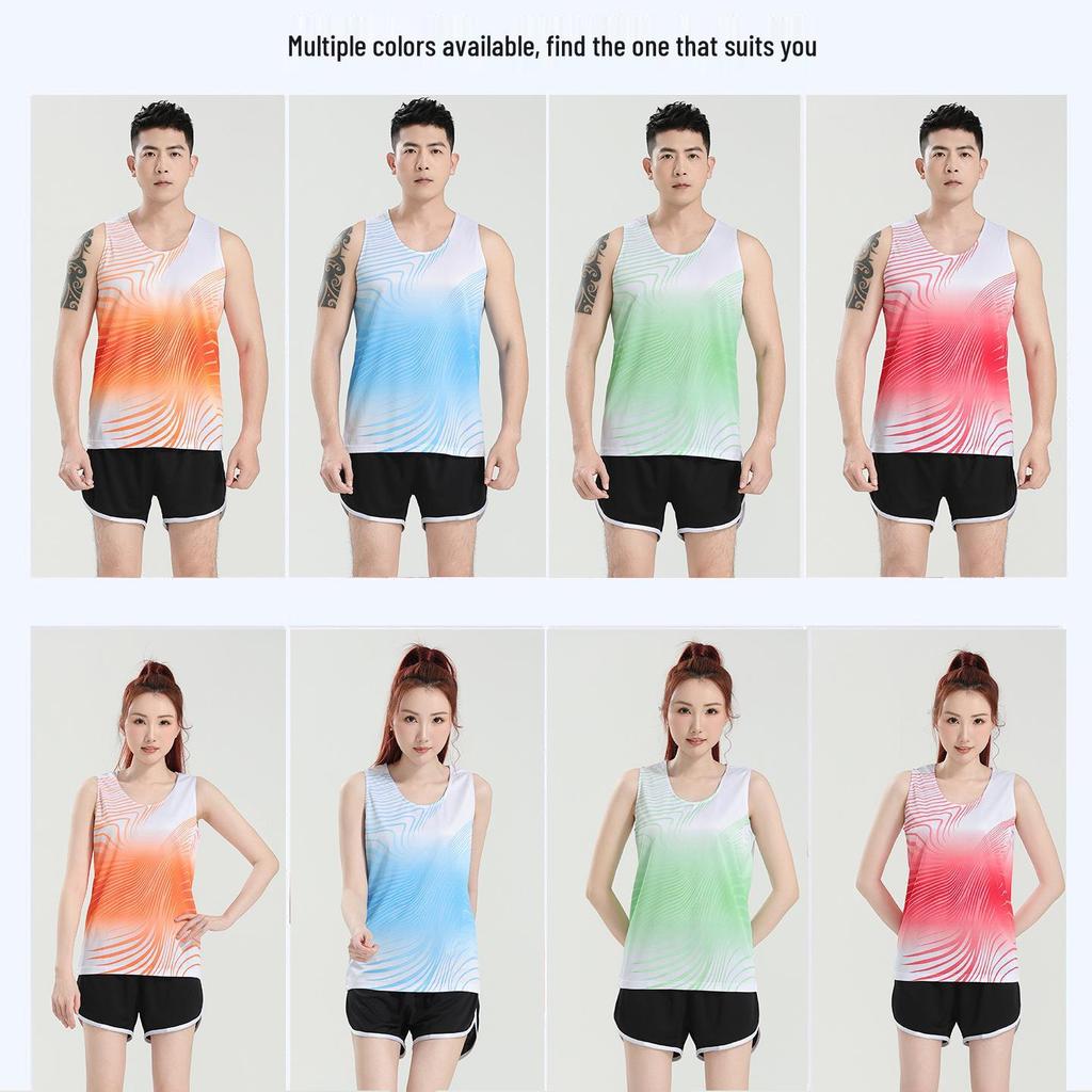 Men's Quick-Dry Track & Field Marathon Training Set: Running Vest & Shorts