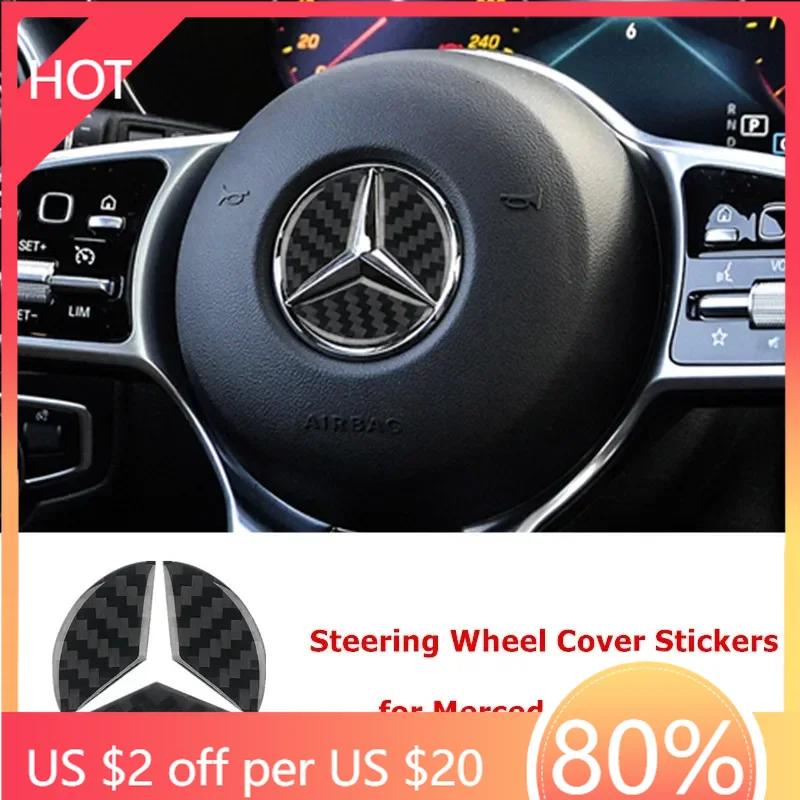 Autoaufkleber Kohlefaser Auto Lenkradabdeckung Aufkleber Auto Dekorative Aufkleber für Mercedes Benz Neue B/C/E-Klasse A-Klasse C200