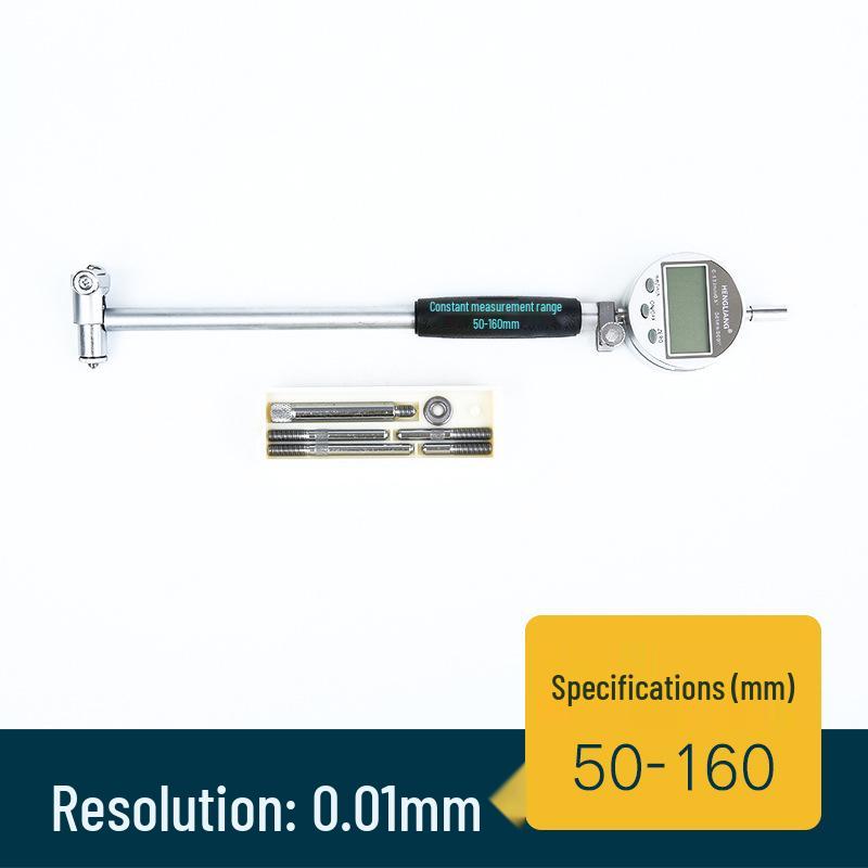 Digital Inner Diameter Micrometer: 18-160mm Cylinder Gauge Dial Indicator
