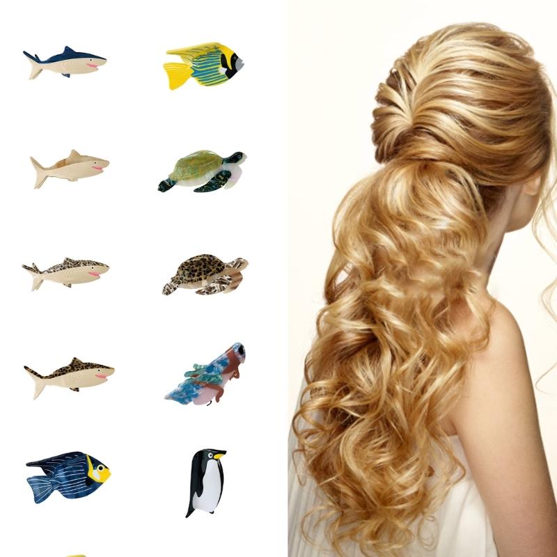 Delicate Ocean Animal Shape Hair Claw for Woman Girl Skincare Makeup Jaw Clip for Thin Hair Ponytail Hold Hair Clip